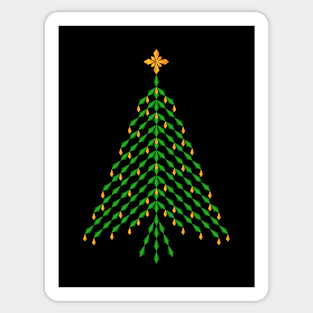 Elegant yellow and green crystal Christmas Tree Sticker